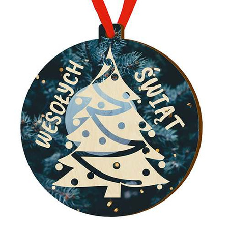 Wooden bauble for the Christmas tree