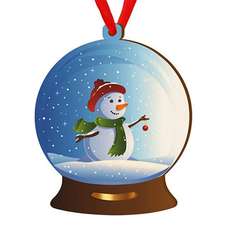 Wooden bauble for the Christmas tree