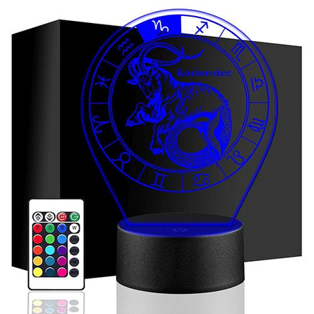 LED NIGHT LAMP CAPRICORN ZODIAC SIGN + REMOTE