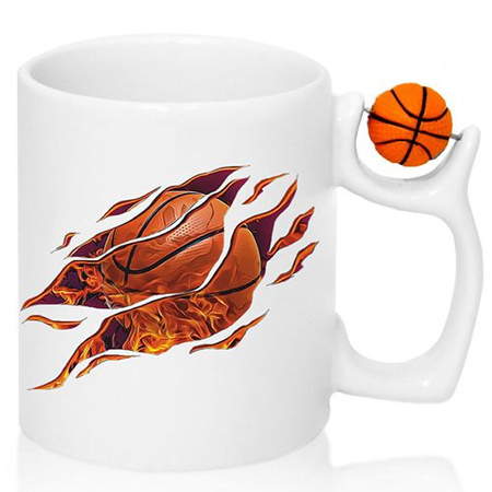 MUG HANDLE BALL FOR A BASKETBALL FAN BASKETBALL BASKETBALL PLAYER BASKET