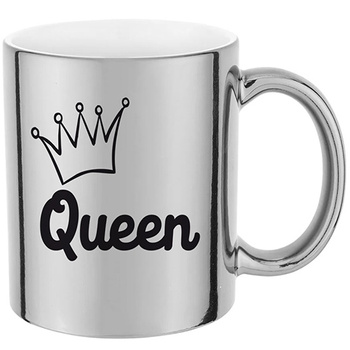 QUEEN silver mirror mug