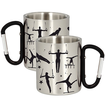 METAL MUG FOR A GYMNASTICS COMPETITOR