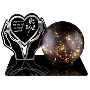 SOLAR LED CANDLE STATUETTE FOR CEMETERY GRAVE LARGE BALL ALL SAINTS