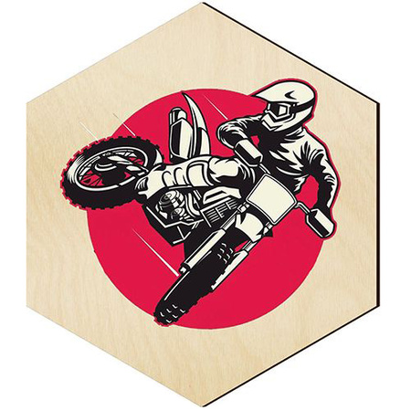  WOODEN DECORATIVE PANEL FOR A WALL HEXAGON