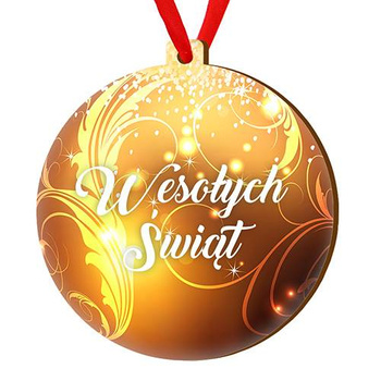 Wooden bauble for the Christmas tree