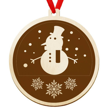 Wooden bauble for the Christmas tree