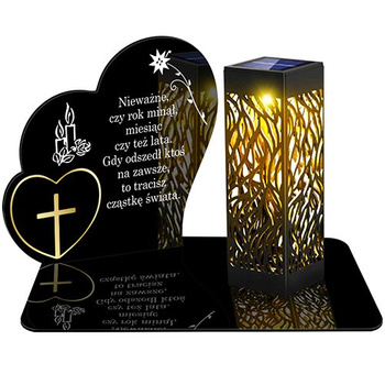 SOLAR LED CANDLE OPENWORK LAMP BASE STATUETTE FOR CEMETERY GRAVE LARGE HEART