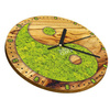 WALL CLOCK WOODEN NATURE GRASS