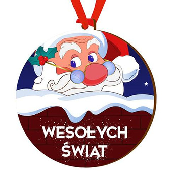 Wooden bauble for the Christmas tree