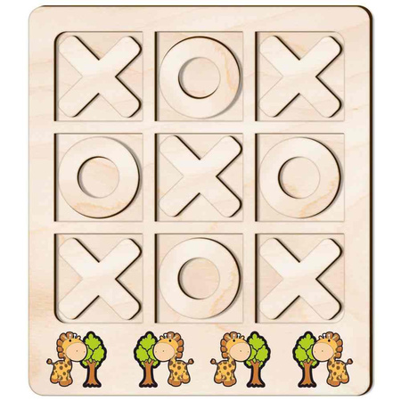 TIC TACK TOE GAME GIRAFFE ANIMAL