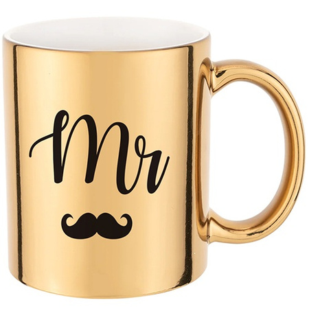 MR gold mirror mug