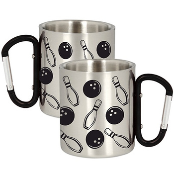 METAL MUG FOR A BOWLING PLAYER