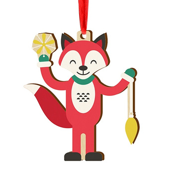 Bombka drewniana na choinkę