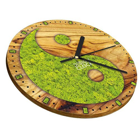 WALL CLOCK WOODEN NATURE GRASS
