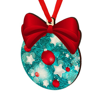 Wooden bauble for the Christmas tree