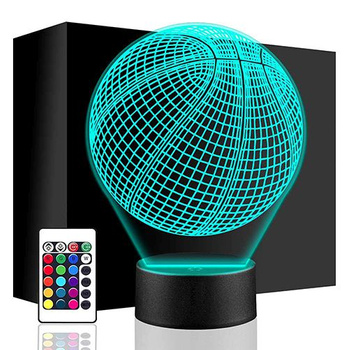 BASKETBALL PLAYER NIGHT LAMP Basketball 3D LED + REMOTE CONTROL