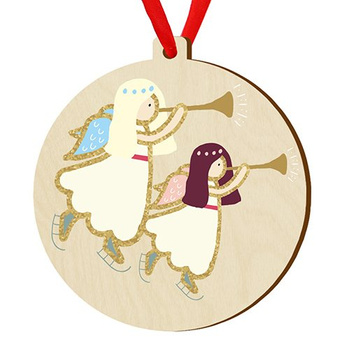 Wooden bauble for the Christmas tree