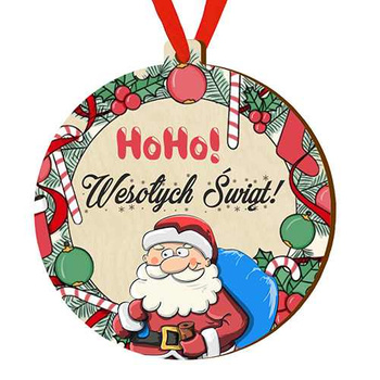 Wooden bauble for the Christmas tree