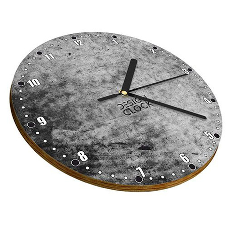  WALL CLOCK, WOODEN, LOFT, CONCRETE