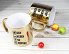 EAT SLEEP CS gold mirror mug