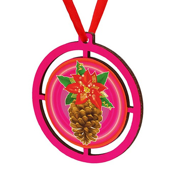 Wooden bauble for the Christmas tree