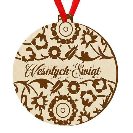 Wooden bauble for the Christmas tree