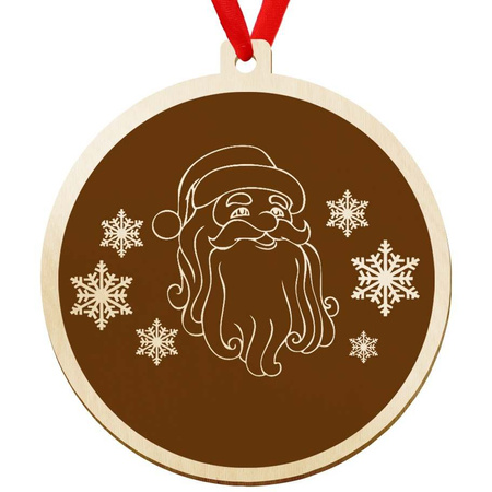 Wooden bauble for the Christmas tree