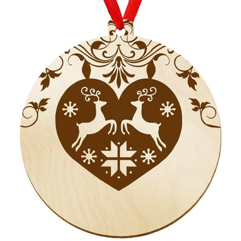 Wooden bauble for the Christmas tree