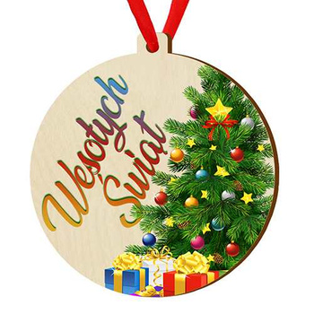 Wooden bauble for the Christmas tree