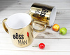 BOSS MAN gold mirror mug