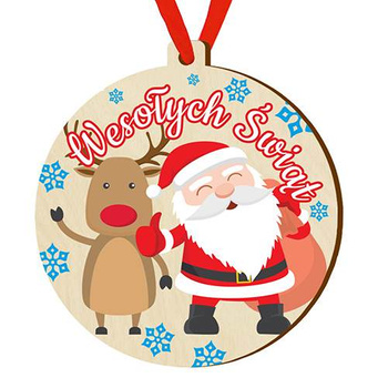 Wooden bauble for the Christmas tree