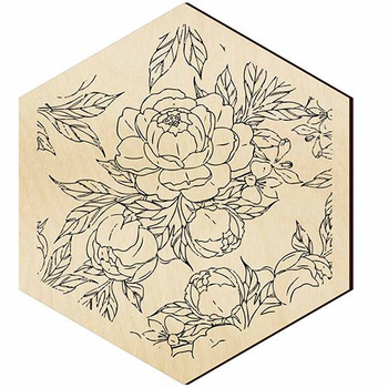 WOODEN DECORATIVE PANEL FOR A WALL HEXAGON