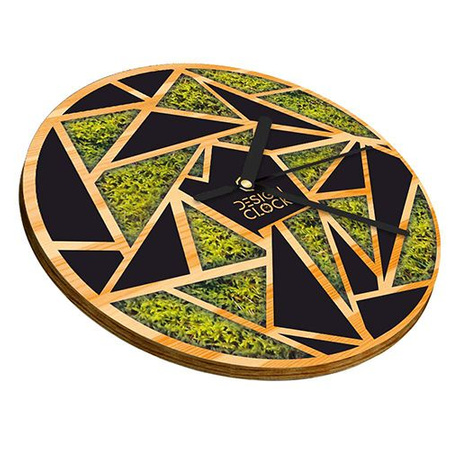 WALL CLOCK WOODEN NATURE GRASS