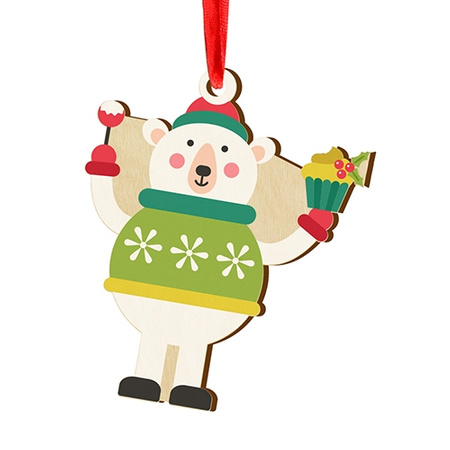 Wooden bauble for the Christmas tree