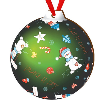 Wooden bauble for the Christmas tree