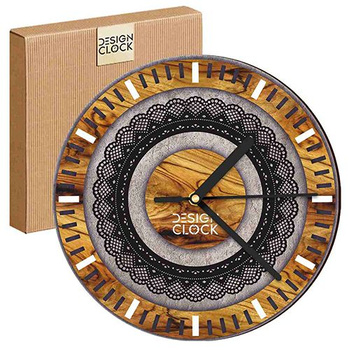 WOODEN WALL CLOCK CONCRETE WOOD LOFT