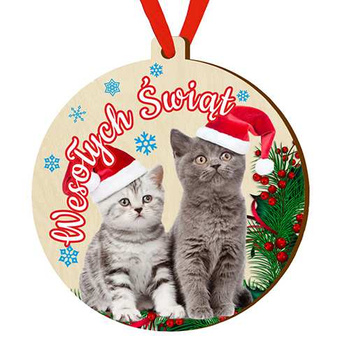 Wooden bauble for the Christmas tree