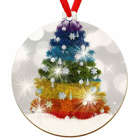 Wooden bauble for the Christmas tree