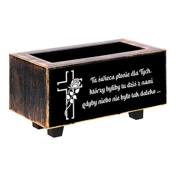 FLOWER POT FOR GRAVE ALL SAINTS CEMETERY HEART CROSS CANDLE