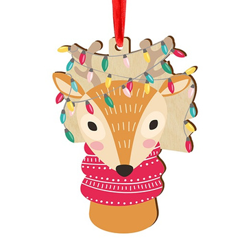 Wooden bauble for the Christmas tree