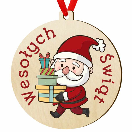Wooden bauble for the Christmas tree