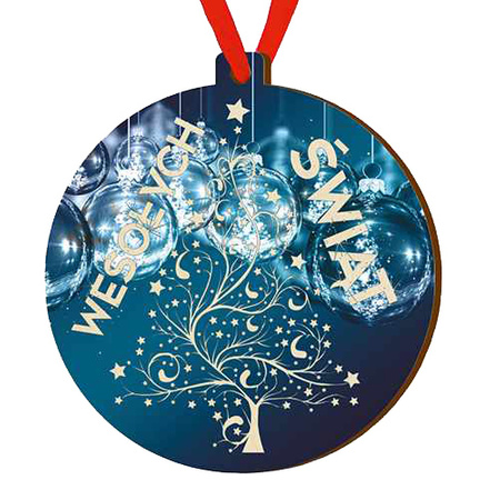 Wooden bauble for the Christmas tree