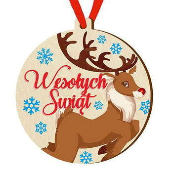 Wooden bauble for the Christmas tree