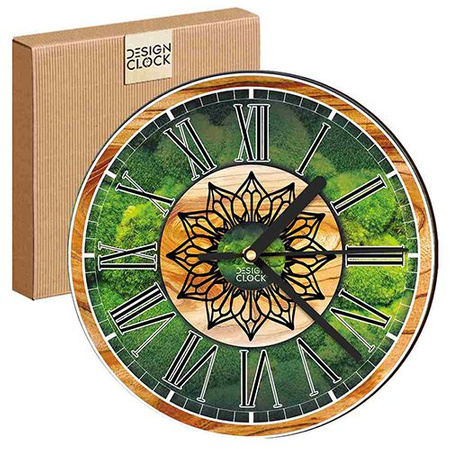 WALL CLOCK WOODEN NATURE GRASS