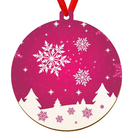 Wooden bauble for the Christmas tree