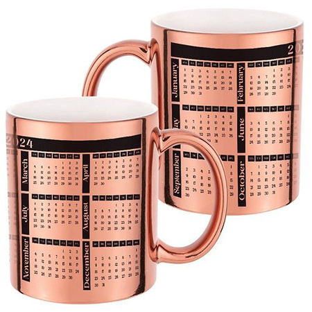 CALENDAR 2024 pink mirror mug