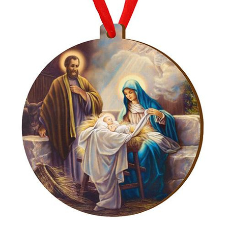 Wooden bauble for the Christmas tree
