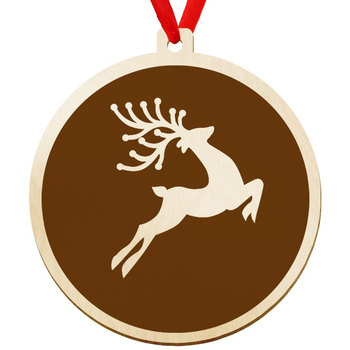 Wooden bauble for the Christmas tree