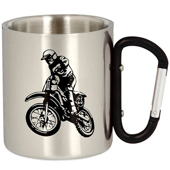 OFFROAD METAL TOURIST MUG WITH CARABINER