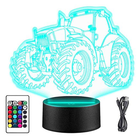  NIGHT LAMP Tractor Farm Tractor 3D LED + REMOTE CONTROL